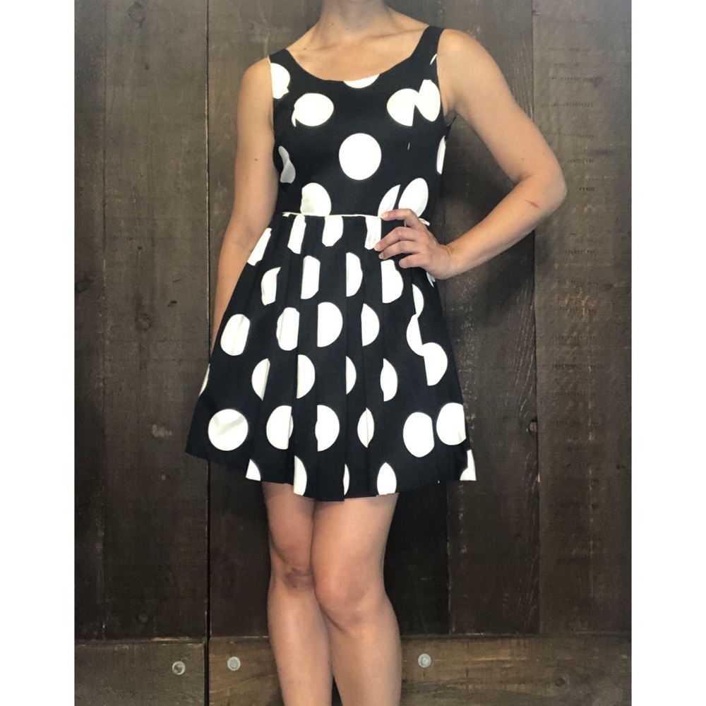 Minkpink Polkadot Dress with Back Cutout XS